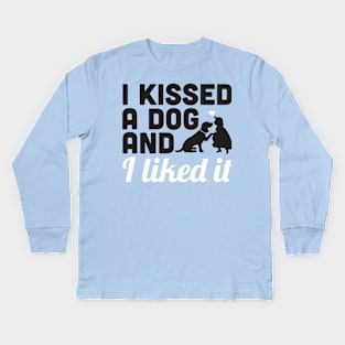 Kissed Dog Kids Long Sleeve T-Shirt